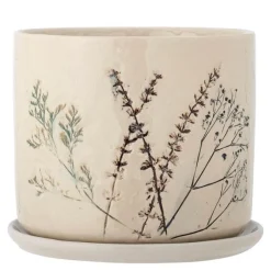 Bea blomsterpotte m/skål 18x21 cm natur