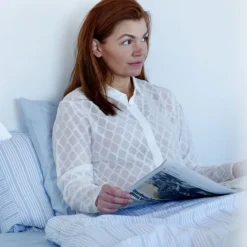 Bedding Collection dynetrekk 140x220+50x70 cm powder blue stripes