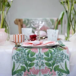 Bettys tulpaner løper 35x120 cm rosa