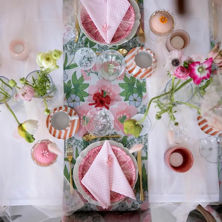 Bettys tulpaner løper 35x120 cm rosa