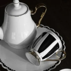 Bianco tekanne 1L hvit/gull