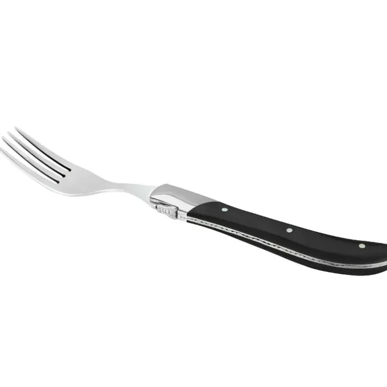 Biffgafler 6 deler svart tre