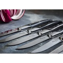 Biffkniv 6 deler svart tre