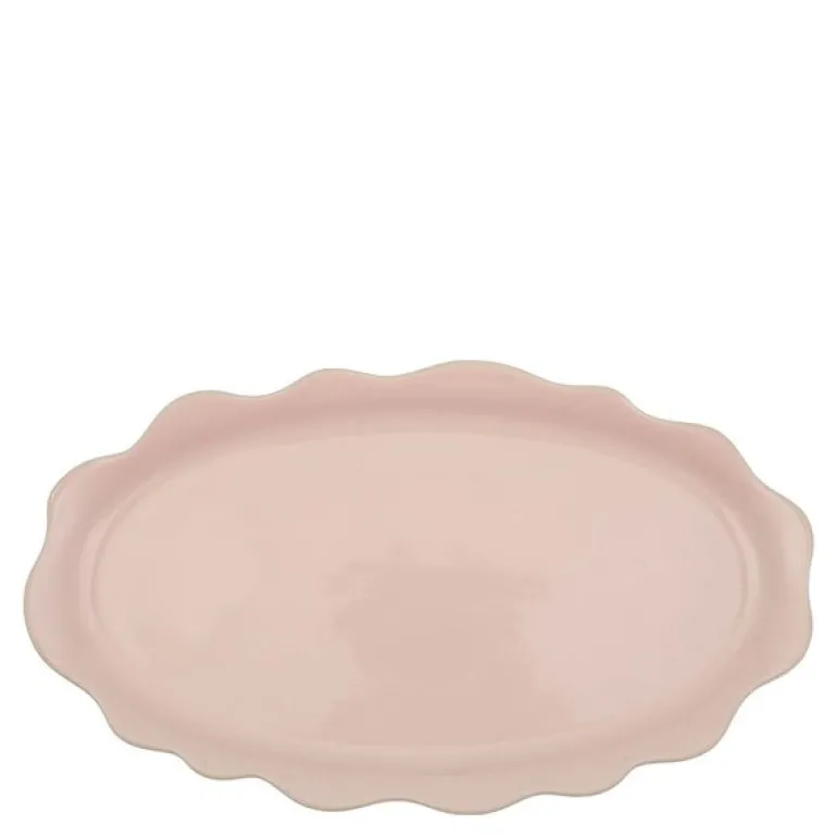 Big Love serveringsfat 35x20 cm rosa