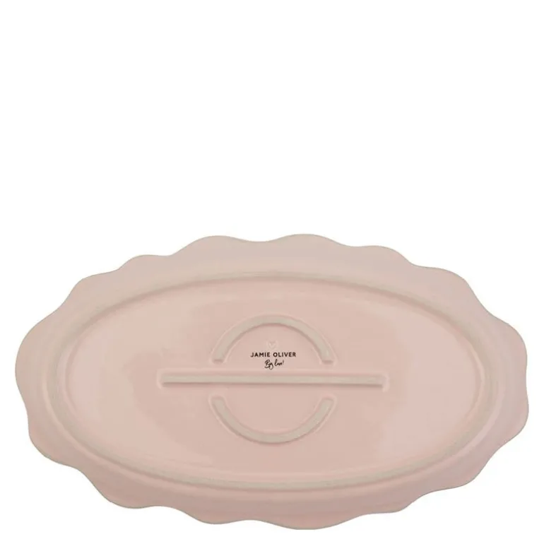 Big Love serveringsfat 35x20 cm rosa