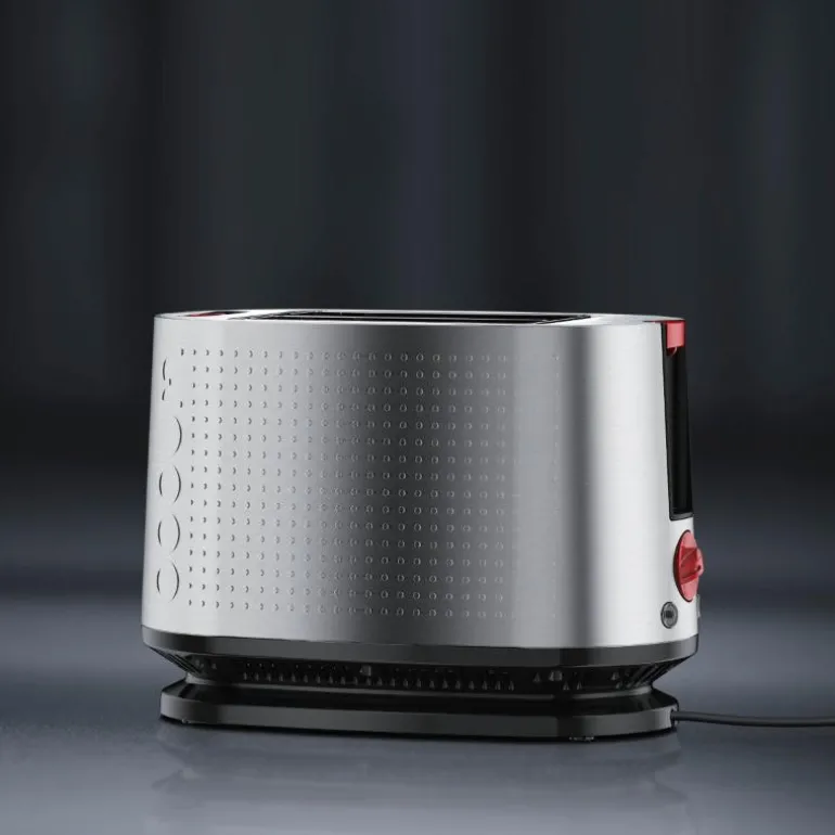 Bistro brødrister 2 skiver matt stål