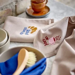 Bistro kjøkkenhåndkle 50x70 cm 2 stk coffee brown