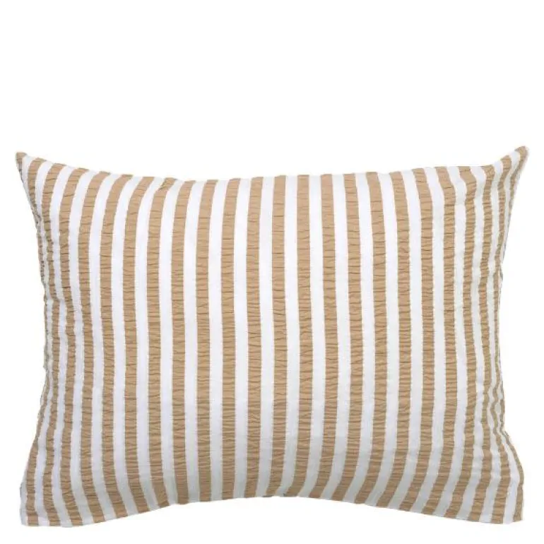 Bæk&Bølge Lines putetrekk 70x50 cm sand/hvit