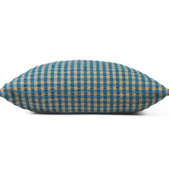 Bæk&Bølge putetrekk 70x50 cm blå/oker