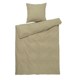 Bæk&Bølge sengetøy 140x220 cm grønn/soft pink