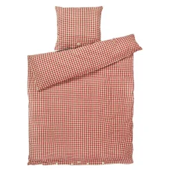 Bæk&bølge sengetøy 140x220 cm rød/gul