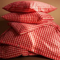 Bæk&bølge sengetøy 140x220 cm rød/gul