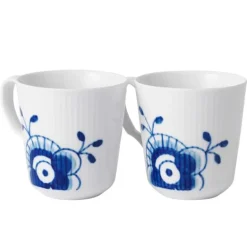 Blå Mega Rfilet krus 28 cl 2 stk