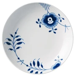 Blå Mega Riflet dyp tallerken 25 cm