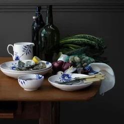 Blå Mega Riflet dyp tallerken 25 cm