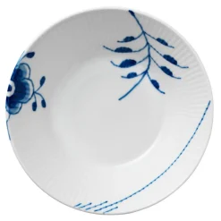 Blå Mega Riflet dyp tallerken 17 cm