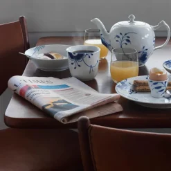 Blå Mega Riflet dyp tallerken 17 cm