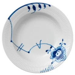 Blå Mega Riflet dyp tallerken 21 cm