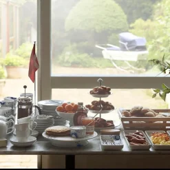 Blå Mega Riflet etasjefat 3 lag