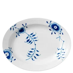 Blå Mega Riflet fat 36,5 cm