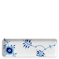 Blå Mega Riflet fat 36 cm