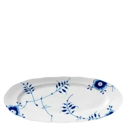 Blå Mega Riflet fat 60 cm