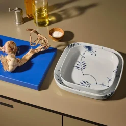 Blå Mega Riflet firkantet ovnsform 30 cm