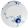 Blå Mega Riflet flat tallerken 22 cm dekor 6