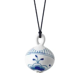 Blå Mega Riflet julekule 9,5 cm deco 2