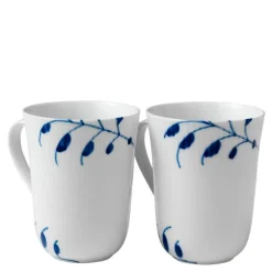 Blå Mega Riflet krus 36 cl 2 stk