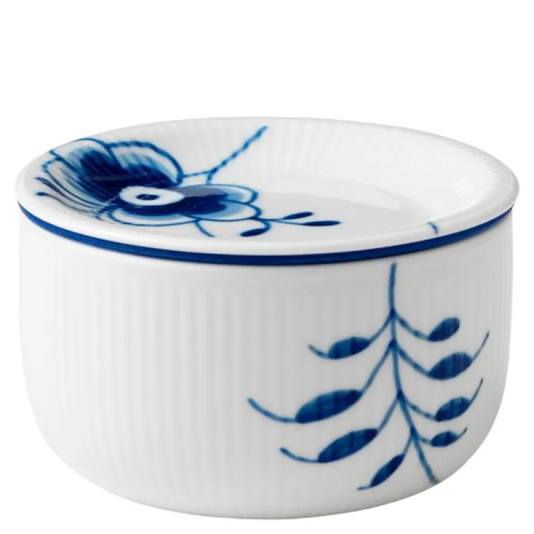 Blå Mega Riflet oppbevaringskrukke 33 cl