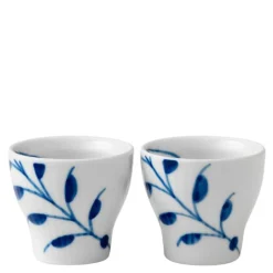 Blå Mega Riflet riflet eggeglass 2 stk