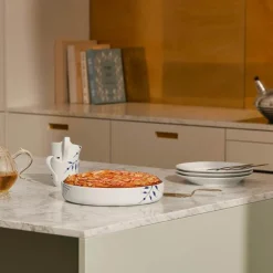 Blå Mega Riflet rund ovnsform 27 cm