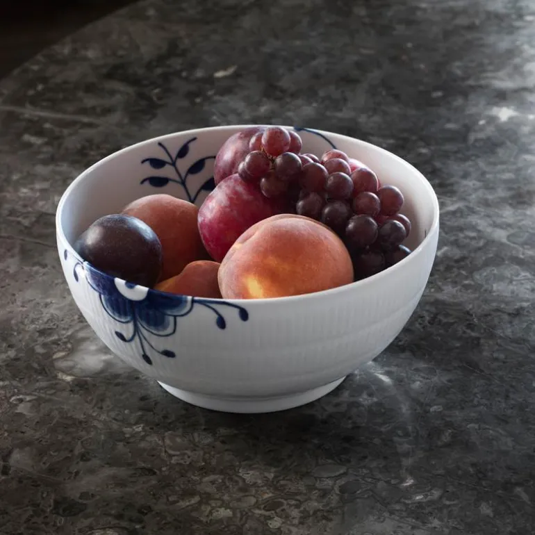 Blå Mega Riflet skål 21 cm