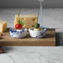 Blå Mega Riflet skåler 3 cl 2 stk