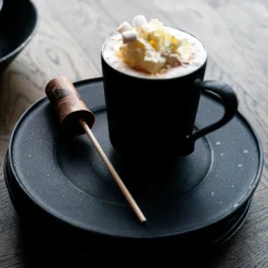 Black Satin tallerken 23 cm