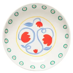 Bliss salat-/pastatallerken dyp 25 cm blomst multi
