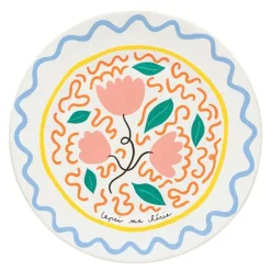 Bliss tallerken flat 27 cm blomst multi