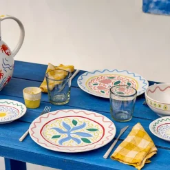 Bliss tallerken flat 27 cm blomst multi