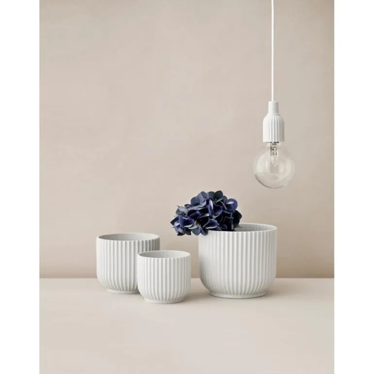 Blomsterpotte stor hvit