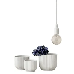 Blomsterpotte stor hvit