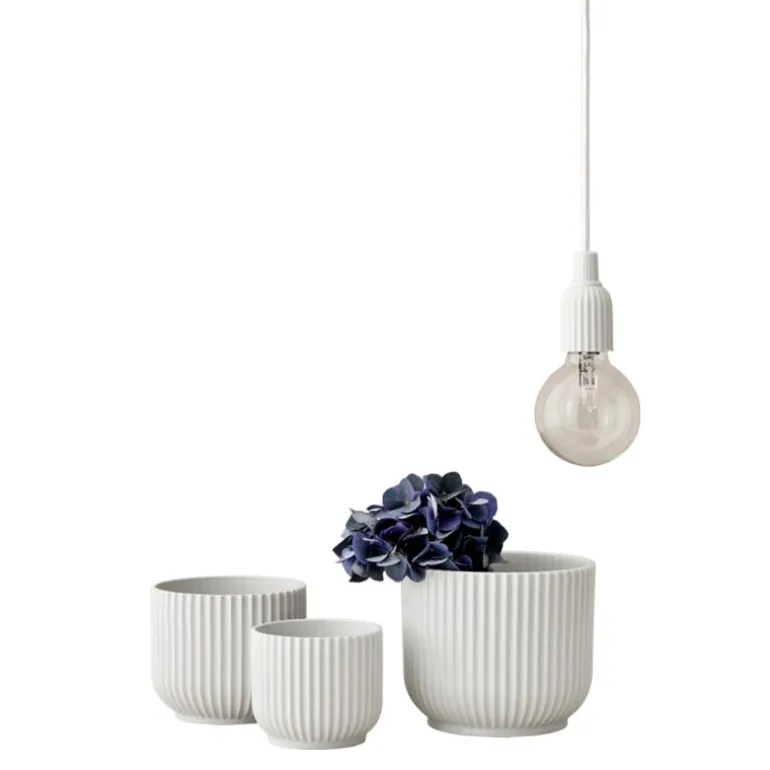 Blomsterpotte stor hvit