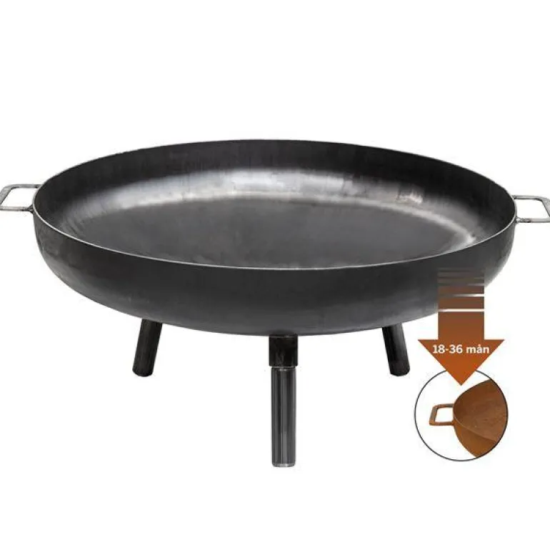 Bålpanne 70 cor-ten m/avtagbare ben