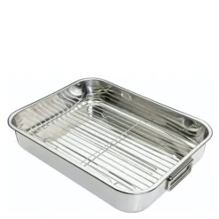 Blue Card langpanne med rist 43x31 cm stål