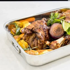 Blue Card langpanne med rist 43x31 cm stål