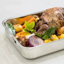 Blue Card langpanne med rist 38x27,5 cm stål