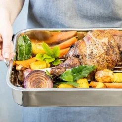 Blue Card langpanne med rist 38x27,5 cm stål