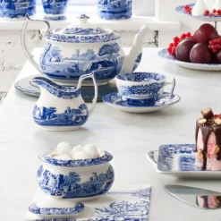 Blue Italian fløtemugge 22 cl blå/hvit