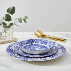 Blue Italian frokostbolle 16 cm blå/hvit