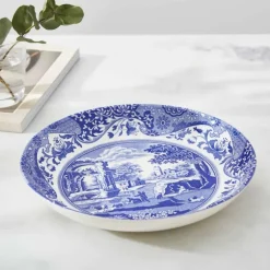 Blue Italian pastabolle 23 cm blå/hvit